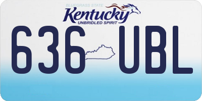 KY license plate 636UBL