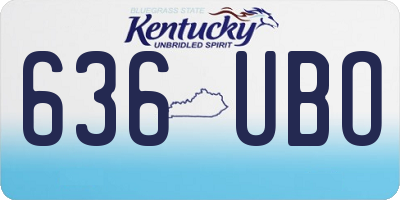 KY license plate 636UBO