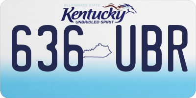 KY license plate 636UBR