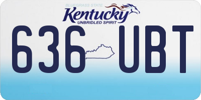 KY license plate 636UBT