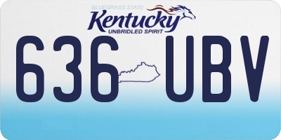 KY license plate 636UBV