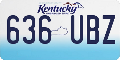 KY license plate 636UBZ