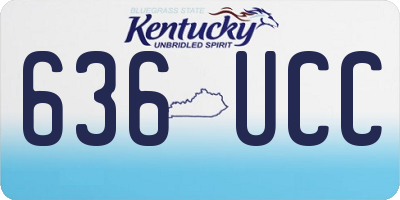KY license plate 636UCC