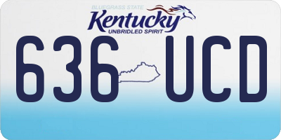 KY license plate 636UCD