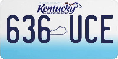 KY license plate 636UCE
