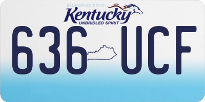 KY license plate 636UCF