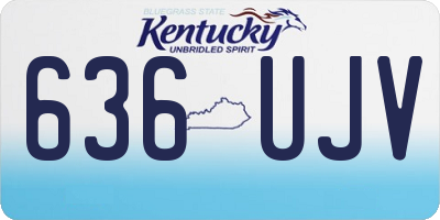 KY license plate 636UJV