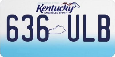 KY license plate 636ULB