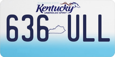 KY license plate 636ULL