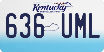KY license plate 636UML