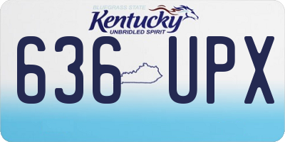 KY license plate 636UPX