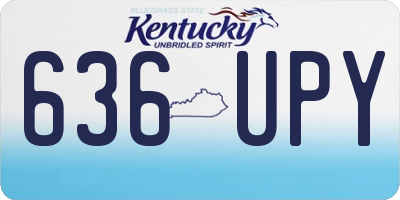 KY license plate 636UPY