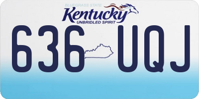 KY license plate 636UQJ
