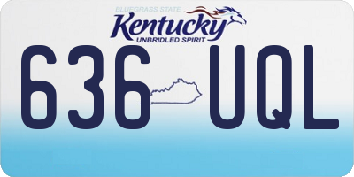 KY license plate 636UQL