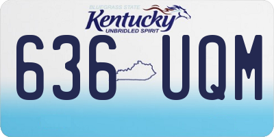 KY license plate 636UQM