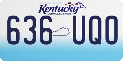KY license plate 636UQO