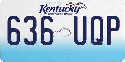 KY license plate 636UQP