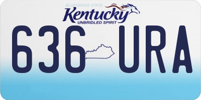 KY license plate 636URA