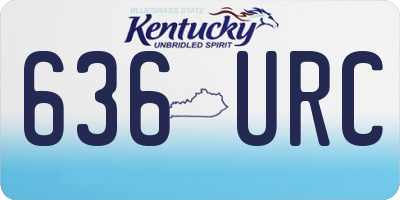 KY license plate 636URC