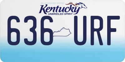 KY license plate 636URF