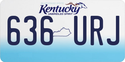 KY license plate 636URJ