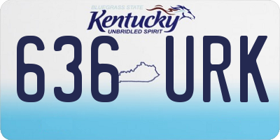 KY license plate 636URK
