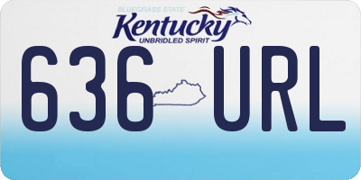 KY license plate 636URL