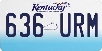 KY license plate 636URM
