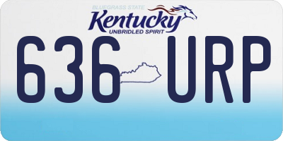 KY license plate 636URP