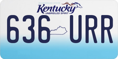 KY license plate 636URR