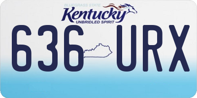 KY license plate 636URX
