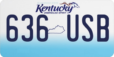 KY license plate 636USB