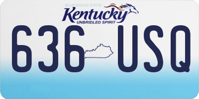 KY license plate 636USQ