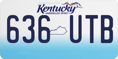 KY license plate 636UTB