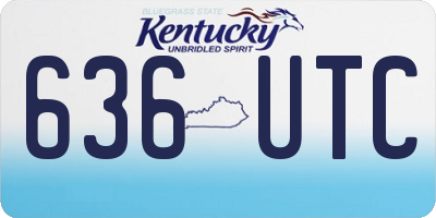 KY license plate 636UTC