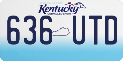 KY license plate 636UTD