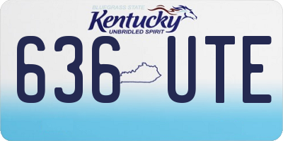 KY license plate 636UTE