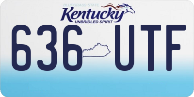 KY license plate 636UTF