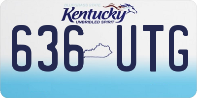 KY license plate 636UTG