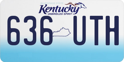 KY license plate 636UTH