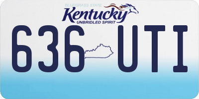 KY license plate 636UTI
