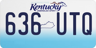 KY license plate 636UTQ