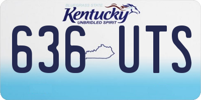 KY license plate 636UTS