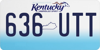 KY license plate 636UTT
