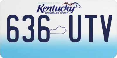 KY license plate 636UTV