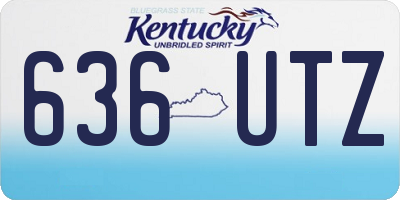 KY license plate 636UTZ