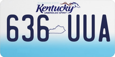 KY license plate 636UUA
