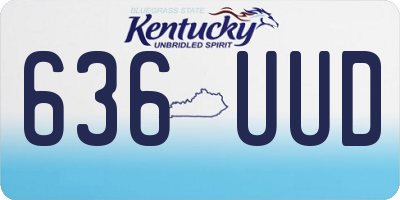 KY license plate 636UUD