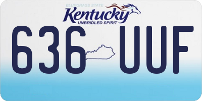 KY license plate 636UUF