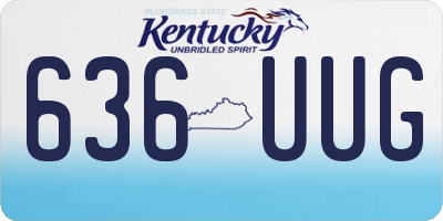 KY license plate 636UUG